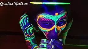 Fucked The Wild Slim Girl In The Uv-Light