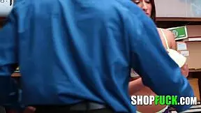 that naughty teen girl got caught stealing panties and dominated hard in the shop - shopfuck