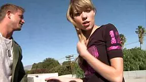 18-Year-Old Nicole Ray Strokes Thick Cock Before Getting Plowed in Restroom