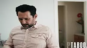 stepdad peeps stepdaughter undressing then sex