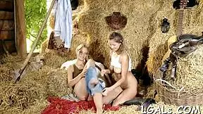 two babes finger each other with toys