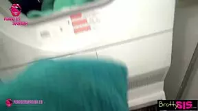 stepsister stuck in laundry, taboo fun 😉