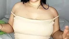 Hot latina with long hair seduces with her tight, creamy pussy that cums deliciously