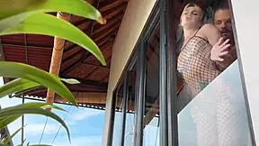 Hot babe fishnets rough quickie