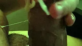 i blast cum from my big cock while masturbating