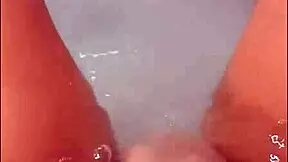 Pretty Woman Masturbates in Hot Tub Jacuzzi! Cumshot Bright and Loud! Watch to the End!