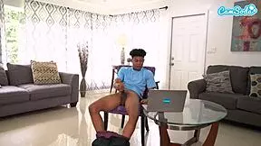 I caught my hot big tit step mom masturbating so I came in her panties