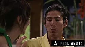 pure taboo busty stepmom lexi luna teaches virgin stepson to fuck with husbands permission