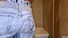 My cheating wife takes rough sex and fisting in that high level bathroom service