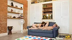 Rim4k twister game suddenly turns into sex with the red-haired teen 18+ friend.