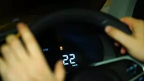 No taxi cash, so I paid with my pussy in the car.