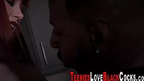 redhead teen rides that massive big black cock hard until facial cumshot.