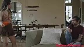 my small ass stepsister aria lee caught me jerking off so she joins for some pleasure with her trimmed pussy and heels