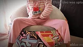 Skinny teen masturbates her pussy and squirts.