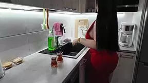 i watched the neighbor girl sucking cock deep with spit and ball licking, her big ass shaking...