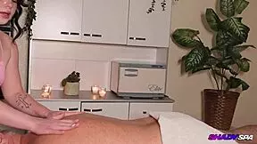 Teen Feels Relaxed During Happy Ending Massage with Blowjob