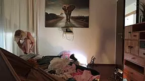 Super Hot Petite 18+ Blonde Cheerleader Flashes Shaved Pussy Under Miniskirt. She Wears See-Through Top Revealing Tits and Legs