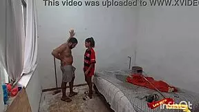 painter surprises sexy latina teen stepdaughter with anal sex, what a shock!