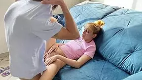 Bouncing on that thick cock until swallowing every drop of cum from the hung guy in sheer and red