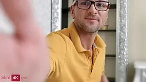 Nerds fuck shaved pussy riding tits cumshot bent over!