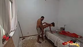 painter surprises sexy latina teen stepdaughter with anal sex, what a shock!