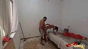painter surprises sexy latina teen stepdaughter with anal sex, what a shock!
