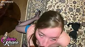 uhh i mean im givin my chubby 18 yr old gf a fast facial in her college uniform