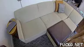 Hey, check out this horny teen getting nailed hard on a spy webcam while seducing with small tits.