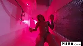 Kendra Cole Enjoys A Relaxing Shower In The Bathroom