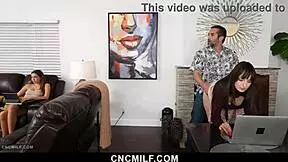 Daddy, use me freely in this hardcore threesome with blowjobs and doggystyle fucking, the girls beg