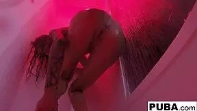 Kendra Cole Enjoys A Relaxing Shower In The Bathroom