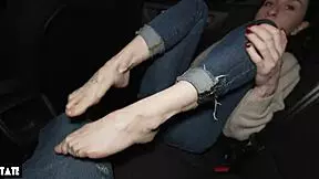 Dogging risky car sex with a college slut