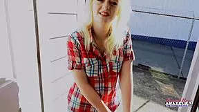 annie archer starts with fingering her hairy pussy, then gets pounded and swallows cum.