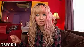 Blonde japanese teen 18+ rica enjoys blowjob and hot pussy creampie