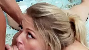 Blonde teen 18+ interacts with stepdad