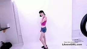 brunette goddess seduced during casting, gets massage and cum