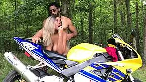 Can Don Whoe Bend Nina Rivera Over Motorcycle for Wild Ebony Riding?