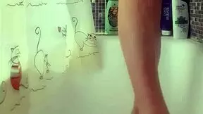 Busty British Teen Washes Her Perfect Feet In The Shower