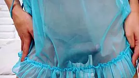 petite asian trans woman teases in pretty lingerie