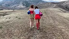 i met two sexy girls and had crazy group sex with pretty brunettes