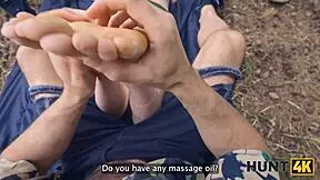 Russian Chloe Seductively Jumps On Monster Cock Outdoors