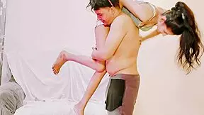 Petite girlfriend gets hard assfucking to orgasm in homemade video.