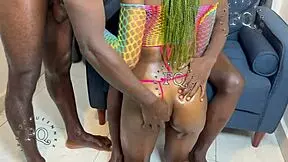 Watch this teen take on her stepbrother and stepdad's cocks in wild threesome action! She licks balls and gets fucked hard until cumshots cover her.