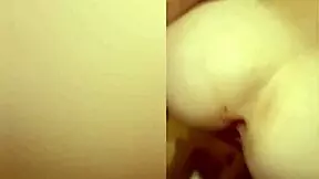 Huge Cock Boyfriend Fucks Girlfriend Bareback in Ass with Creampie