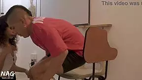 Seductive Muse Teacher Roughly Fucks Skinny Colombian Student In Classroom For Passing Grade