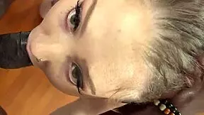 Arietta explores intense interracial action with big black cock in doggystyle and deepthroat moves