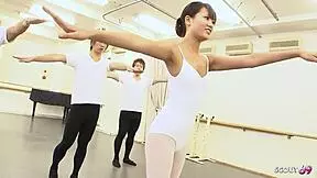 Petite Japanese Ballerina Seduces Old Guys For Creampie Group Sex