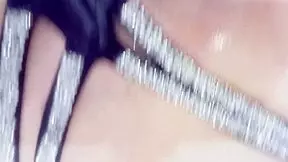 The narrative unfolds with intense close-up squirting action using toys and dildo in a homemade POV orgasm scene leading to wide-open release.