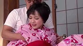 small tits japanese geisha teen seduces boy to uncensored jav creampie fuck in traditional roleplay cosplay