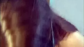 Beauty girl teases with a sensual blowjob